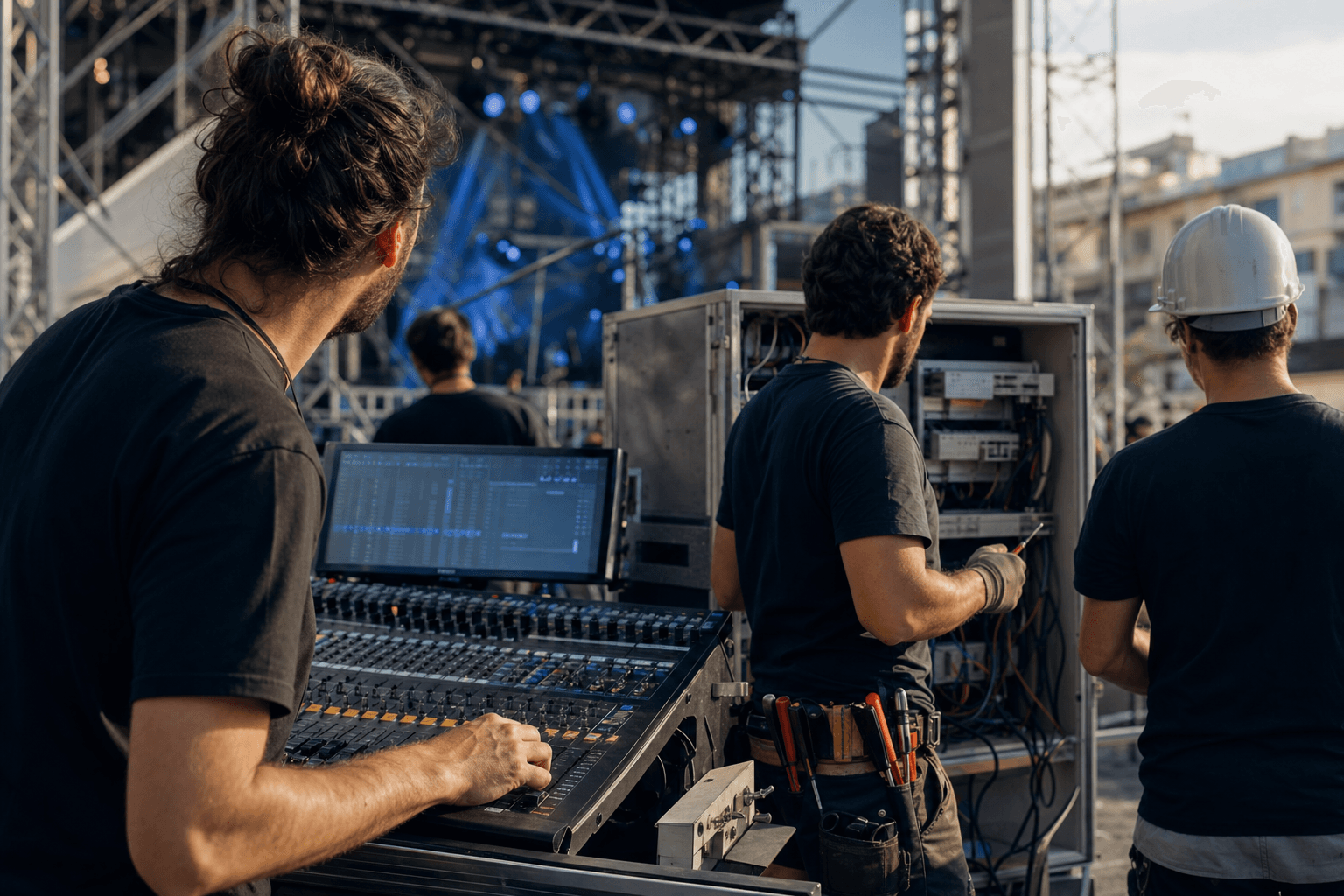 Tecnici al lavoro: audio, impianti, cantieri ed eventi